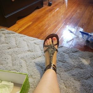 Sam Edelman Ginger Sandal in Pewter